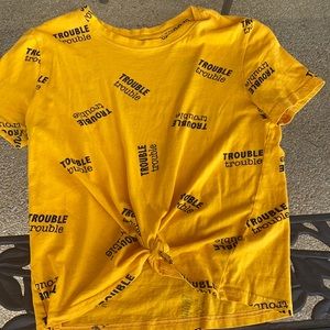 Rebellious One Tie Uo Crop Top